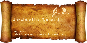 Jakubovits Marcell névjegykártya